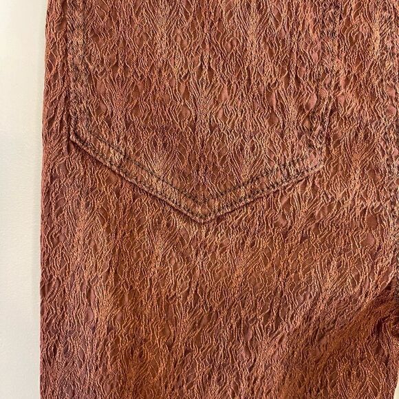 Free People Chocolate Jacquard Lace Skinny Pant | SZ 27 - Picture 9 of 10